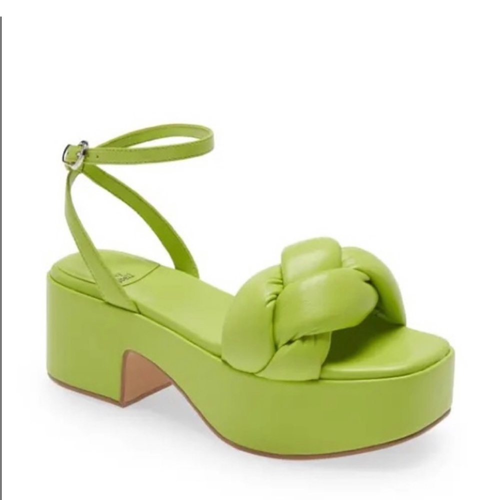 JEFFREY CAMPBELL BRAIDED PLATFORM SANDAL SIZE 10